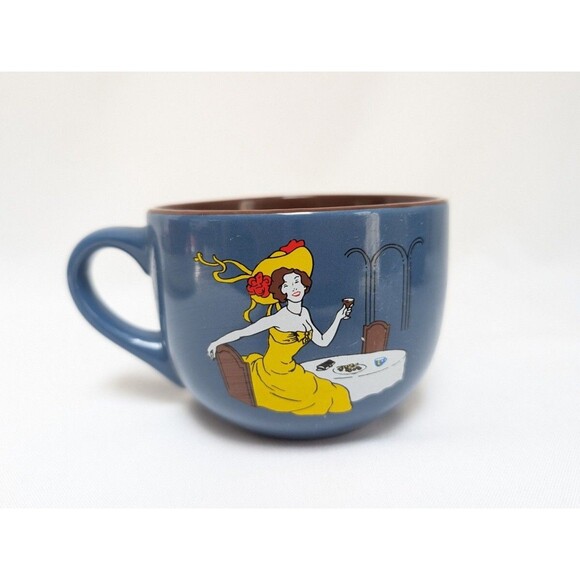 CAFE BOHEME Coffee Creme Liqueur Blue Coffee Mugs - Picture 2 of 5